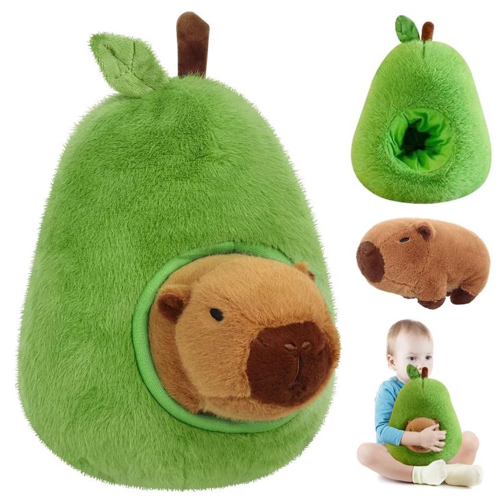 Peluche capibara en palta
